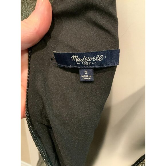 Madewell Metallic Gold Short Sleeve Shift Dress W/ Pockets, Size 2 (US) - Picture 8 of 8